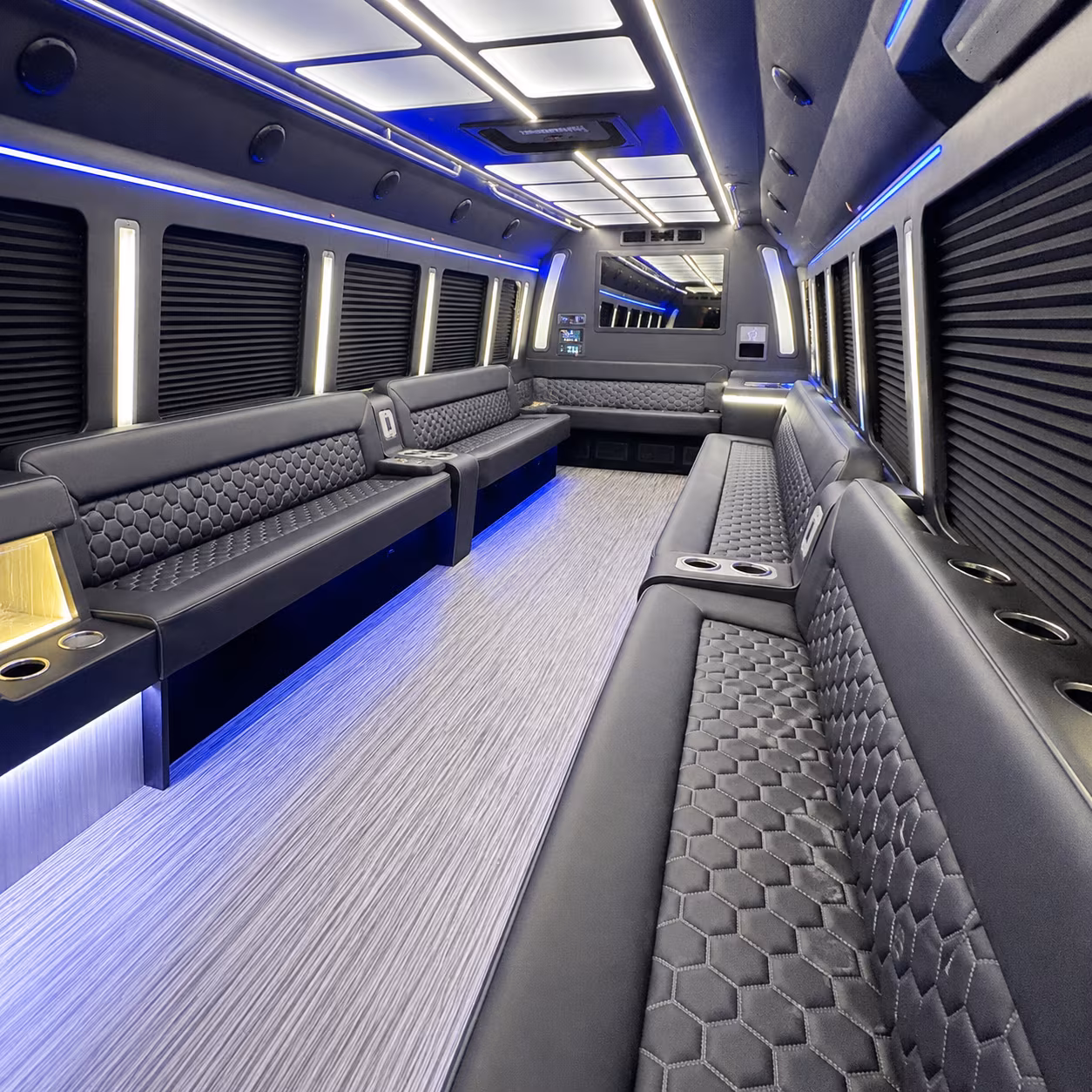 garland party bus rental interior