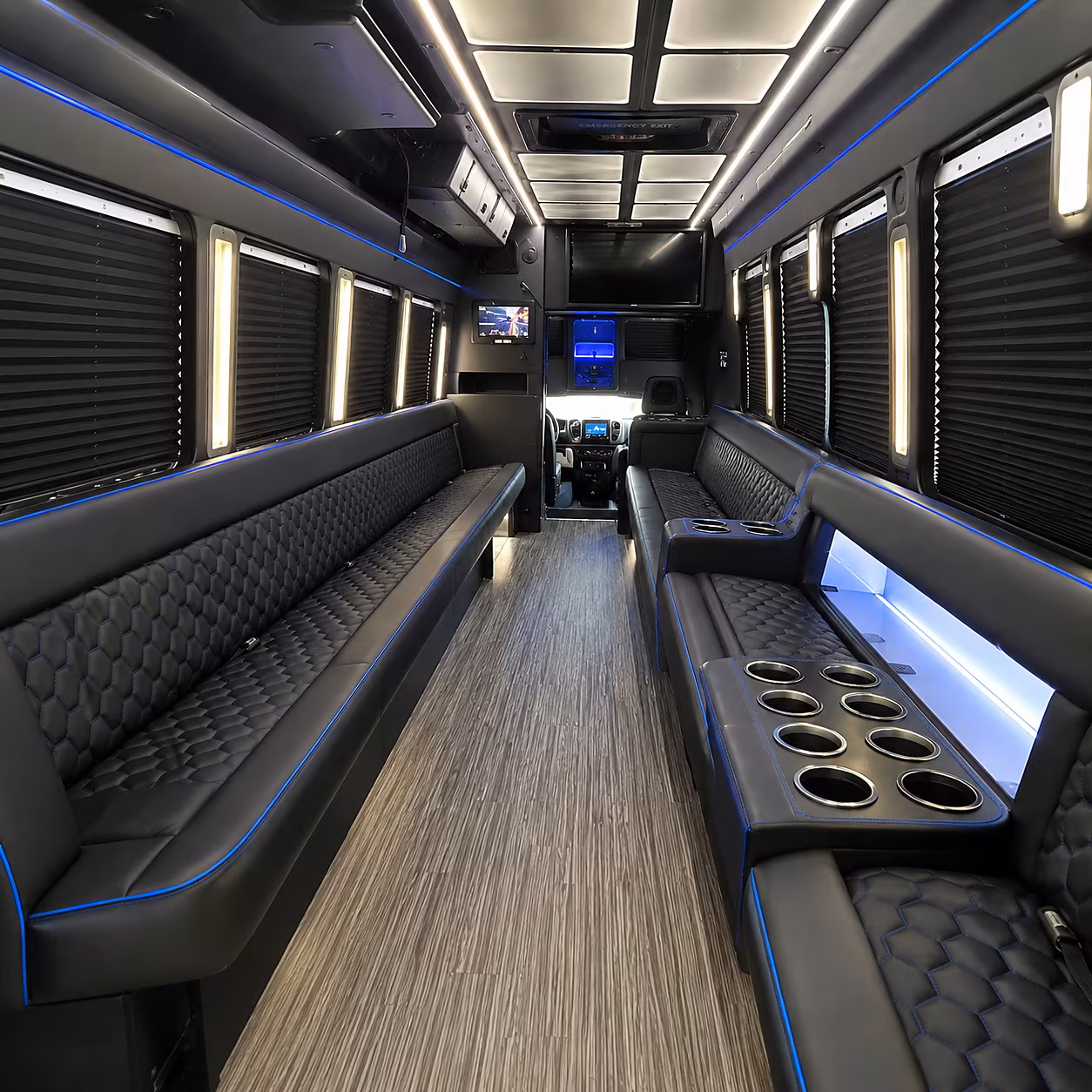 garland party bus rentals inside