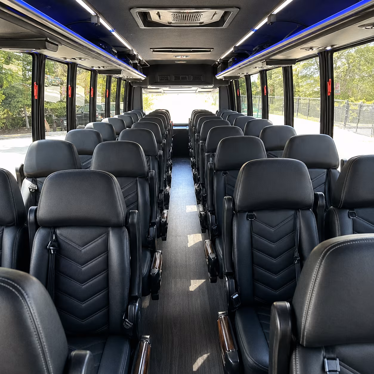 garland wine tour brewery transportation onboard seating