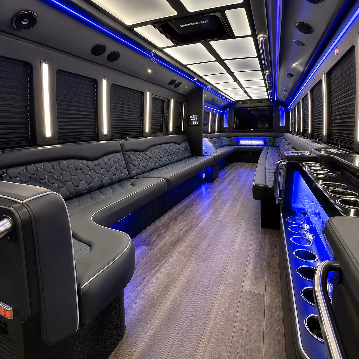 get online pricing for a party bus to toyota music factory or dickies arena in seconds